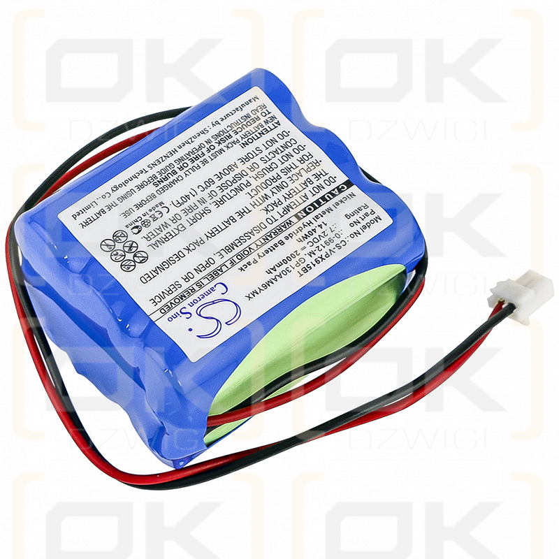 Panel de control de alarma contra intrusos BT Home Monitor / GP100AAS6YMX 2000mAh Ni-MH 7.2V (Cameron Sino)