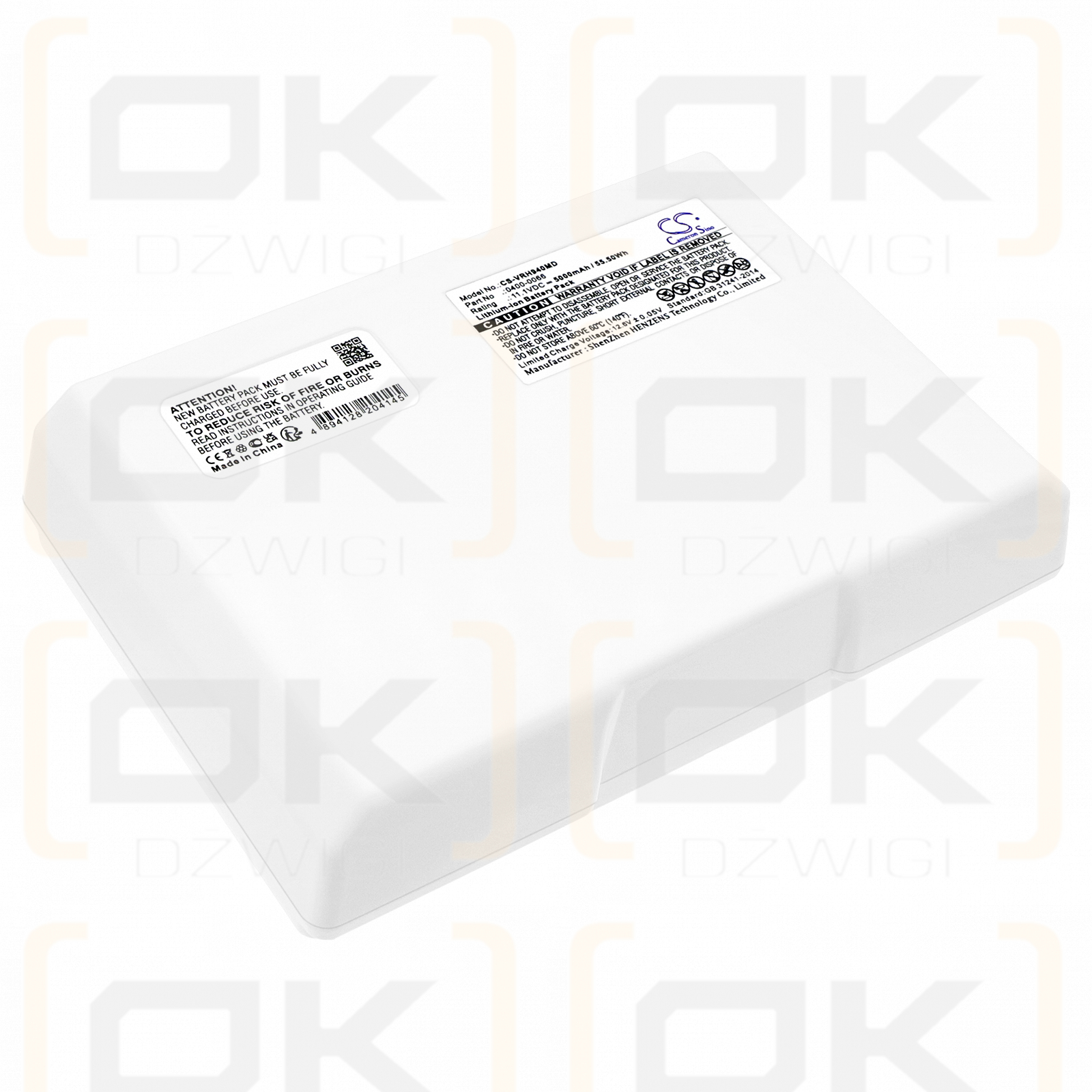 Verathon BVI 9400 / 0400-0066 5000 mAh Li-Ion 11,1 V (Cameron Sino)