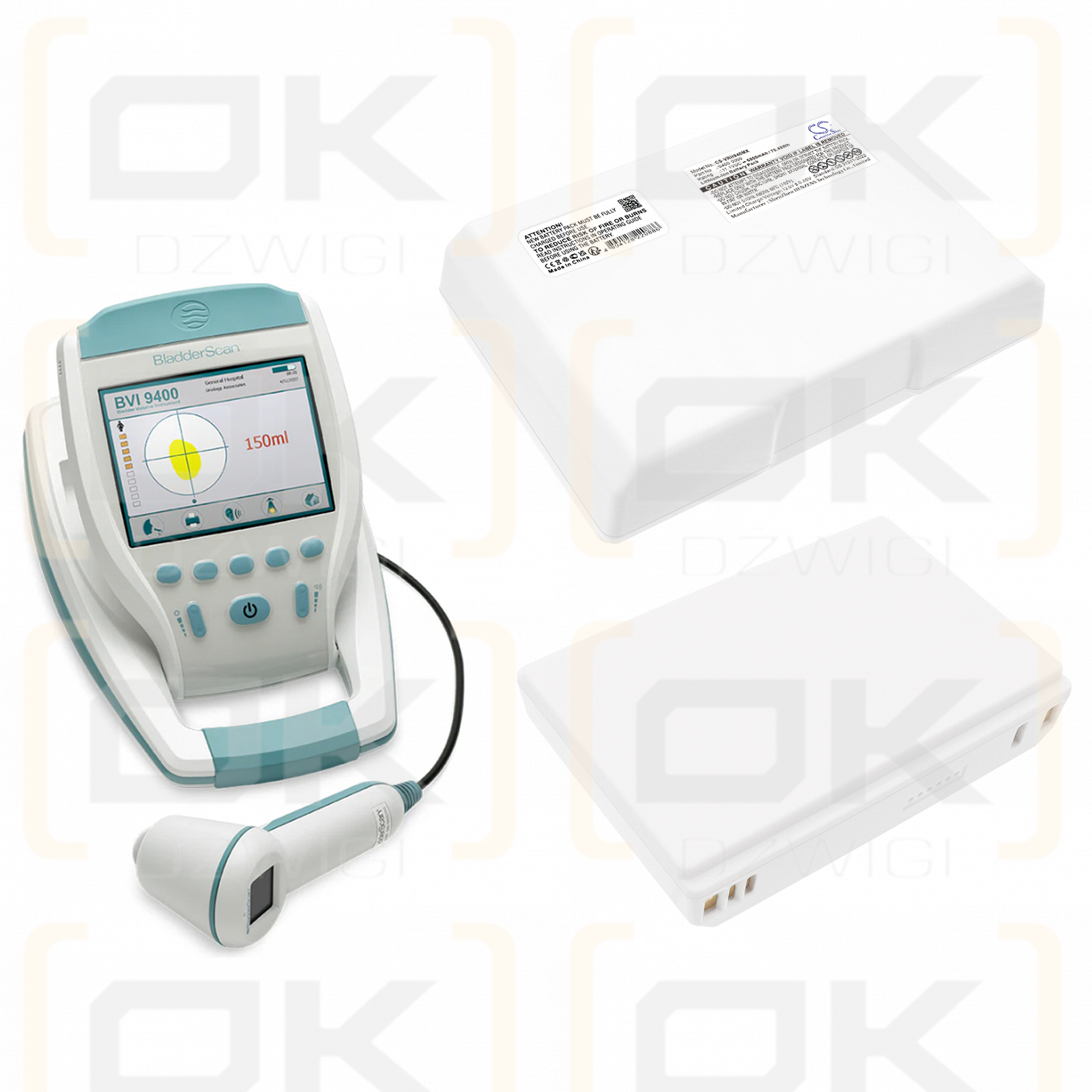 Verathon BVI 9400 / 0400-0066 6800mAh Li-ion 11.1V (Cameron Sino)