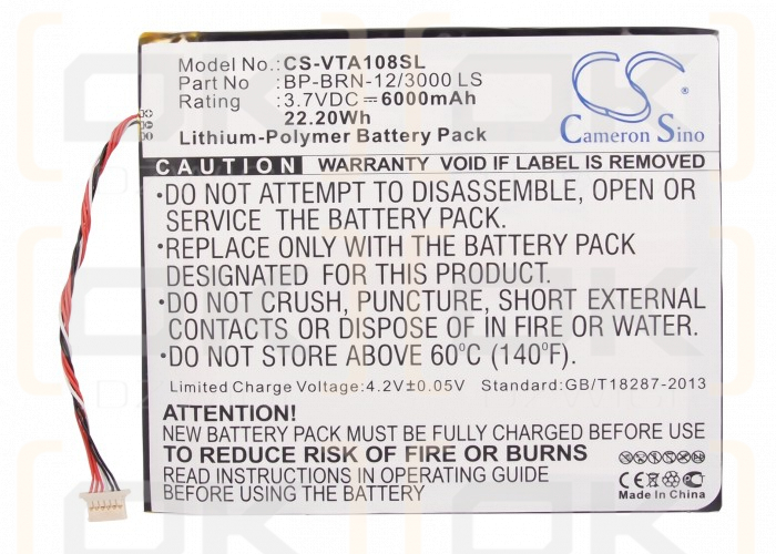 Vizio VTAB1008 / BP-BRN-12/3000 LS 6000 mAh Li-Polymer 3,7 V (Cameron Sino)