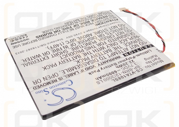 Vizio VTAB1008 / BP-BRN-12/3000 LS 6000 mAh Li-Polymer 3,7 V (Cameron Sino)