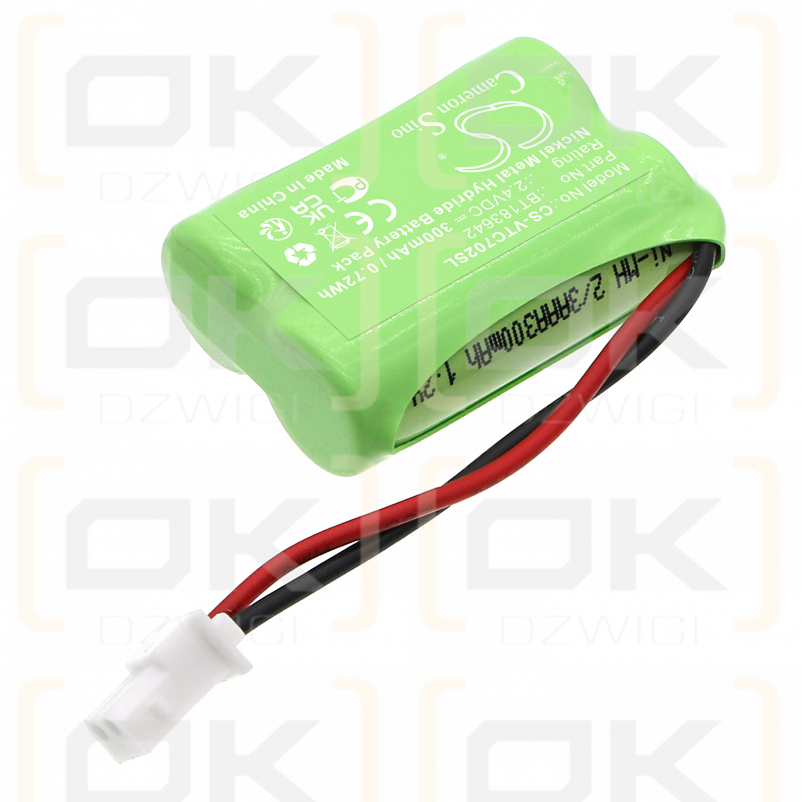 Micrófono inalámbrico VTech tion VCS702 / BT283642 300mAh Ni-MH 2.4V (Cameron Sino)