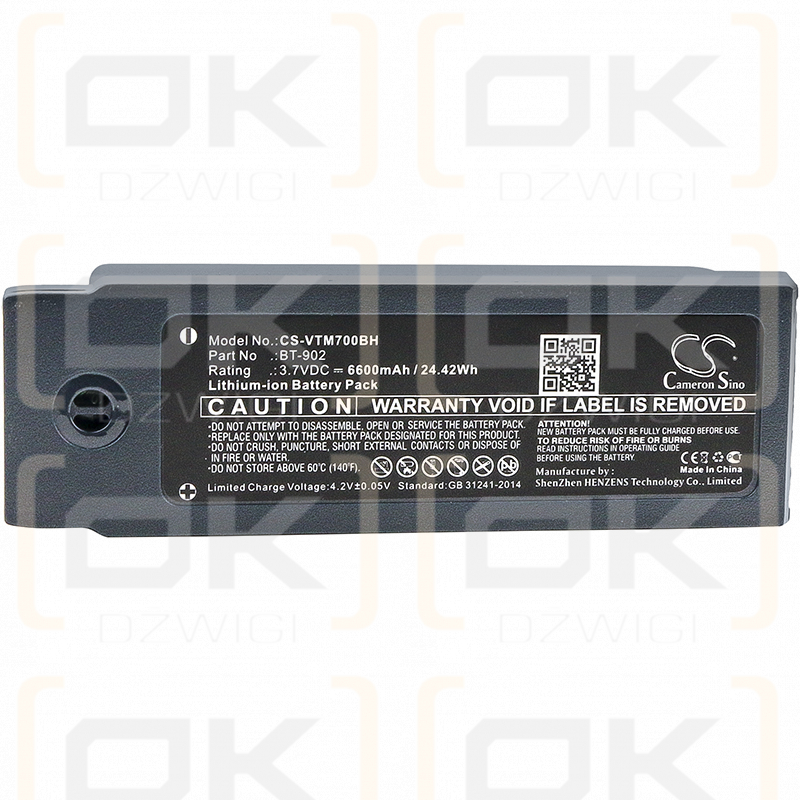 Vocollect Talkman A730x / BT-902 6600mAh Li-ion 3.7V (Cameron Sino)