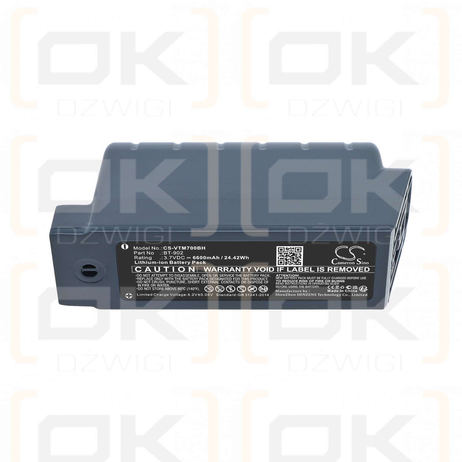 Vocollect Talkman A730x / BT-902 6600 mAh Li-ion 3,7 V (Cameron Sino)
