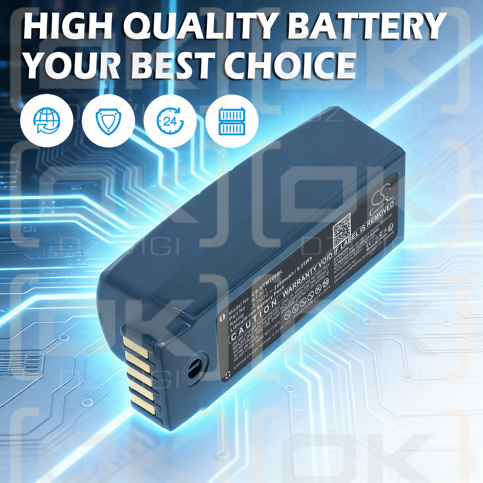 Honeywell Voice A700 / BT-901 2500 mAh Li-Ion 3,7 V (Cameron Sino)