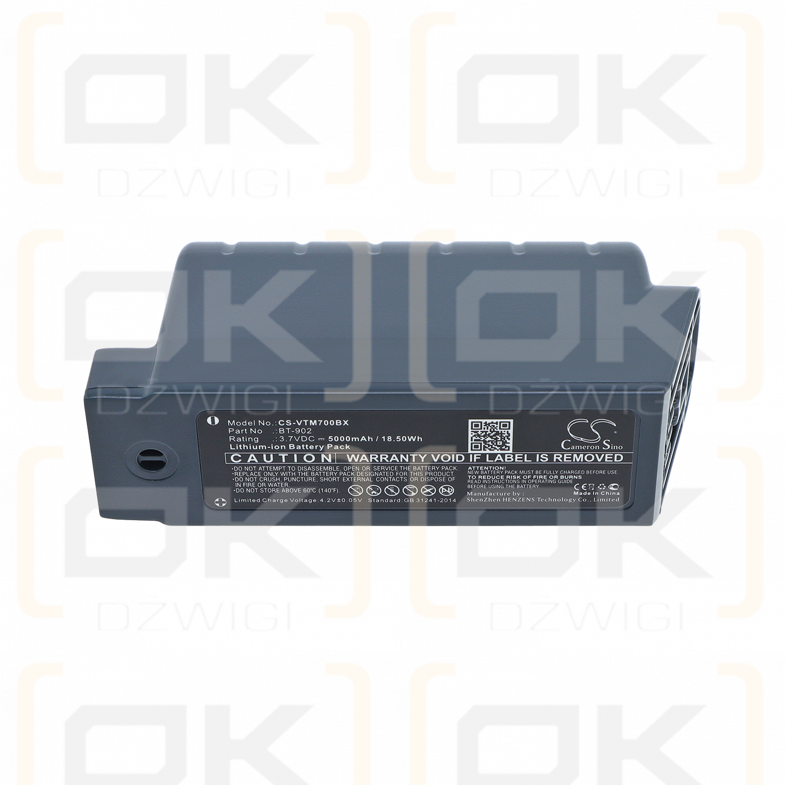 Vocollect Talkman A730x / BT-902 5000 mAh Li-ion 3,7 V (Cameron Sino)