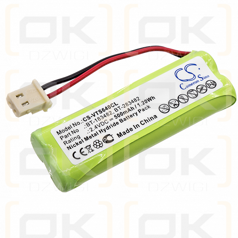 V Tech LS6476 / BT-183482 500mAh Ni-MH 2.4V (Cameron Sino)