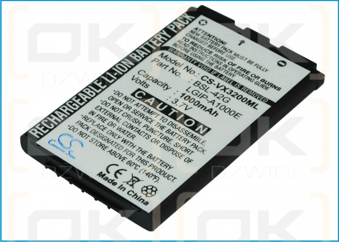 LG PM-125 / SBPL0075701 1000 mAh Li-Ion 3,7 V (Cameron Sino)