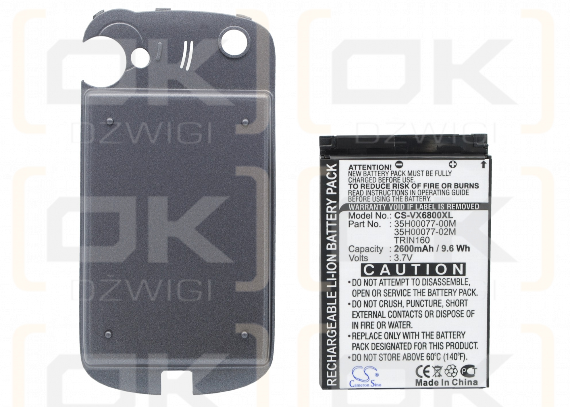 HTC Titan 6800 / 35H00077-00M 2600 mAh Li-Ion 3,7 V (Cameron Sino)