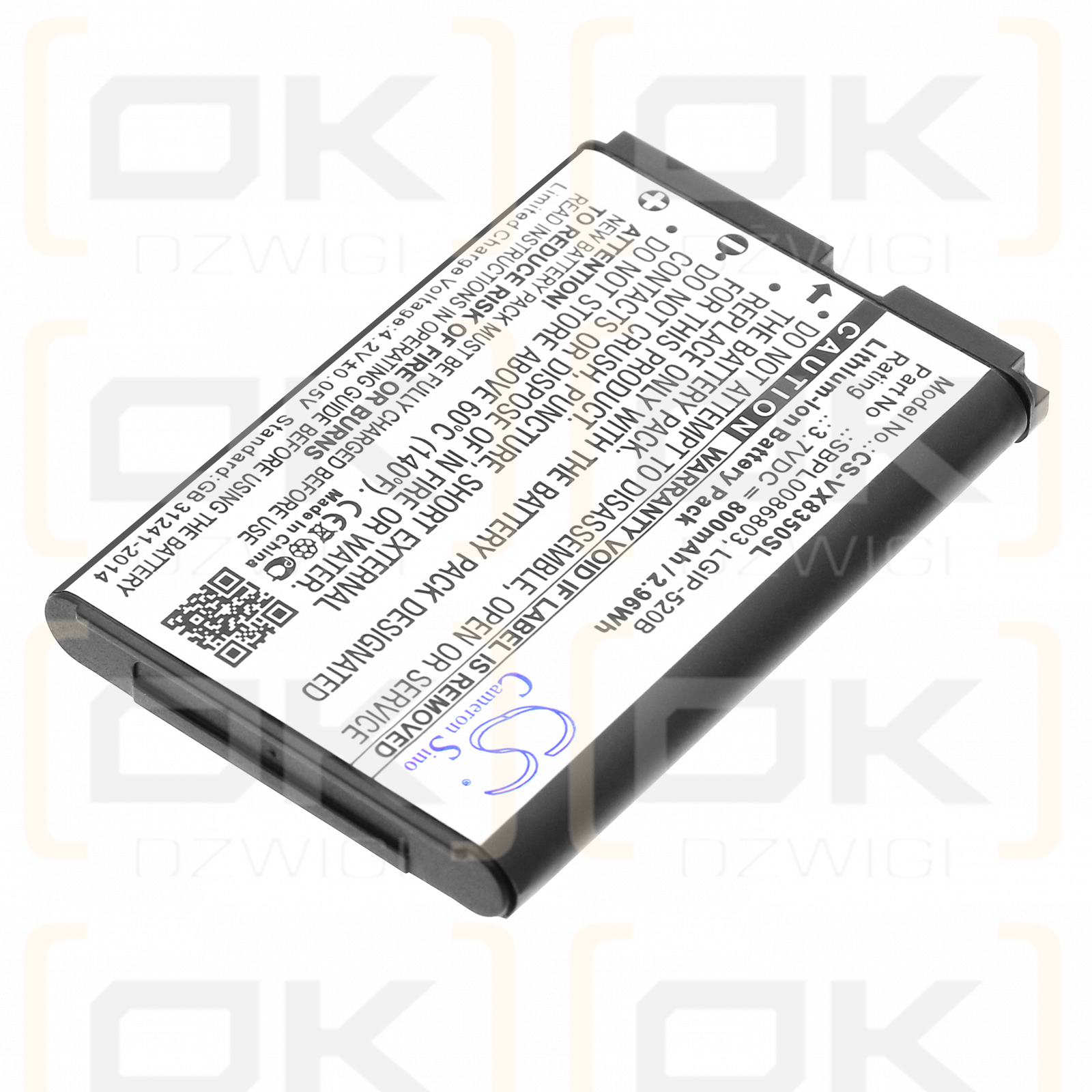 LG Select / LGIP-520B 800 mAh Li-Ion 3,7 V (Cameron Sino)