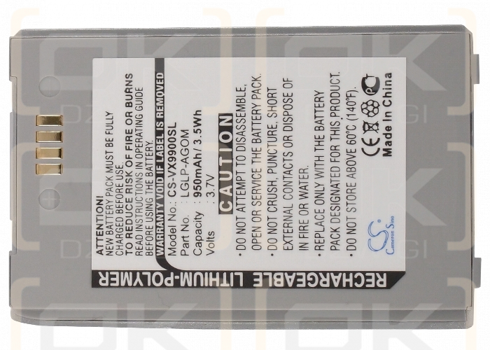 Сменный аккумулятор для LG VX9900 enV / LGLP-AGOM 950 мАч Li-ion 3,7 В (Cameron Sino)