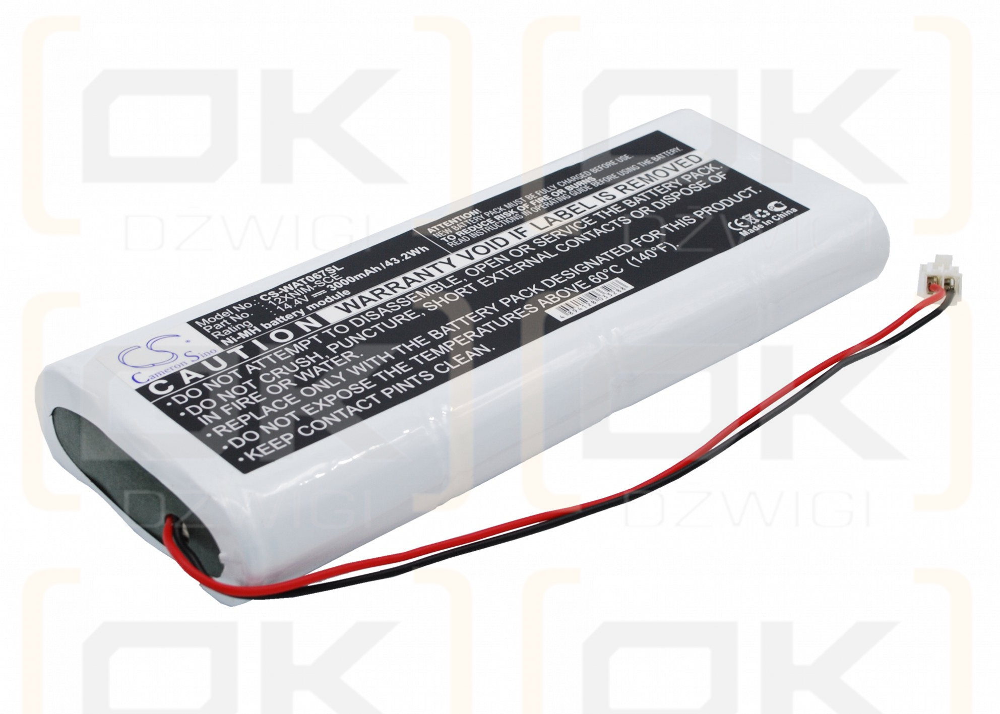 Wavetek 4010-00-0067 / 12XNIM-SCE 3000mAh Ni-MH 14.4V (Cameron Sino)