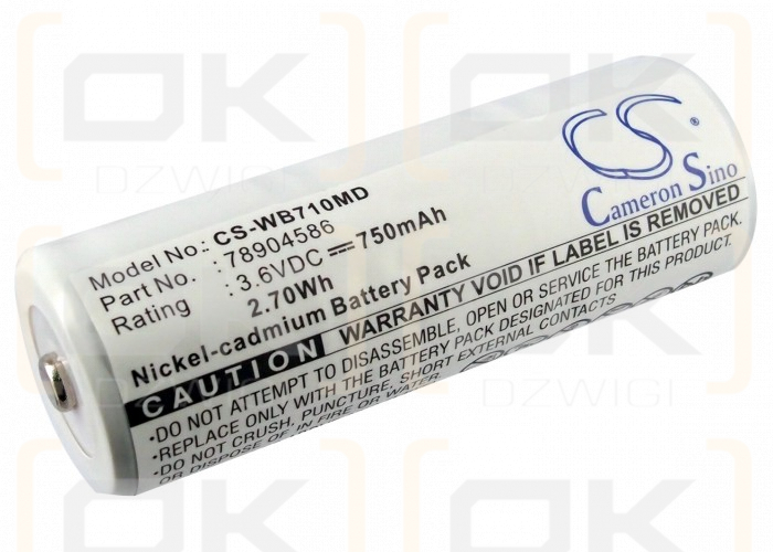 Welch-Allyn 97210 / 78904586 750mAh Ni-CD 3.6V (Cameron Sino)