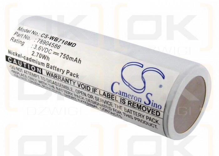 Welch-Allyn 97210 / 78904586 750mAh Ni-CD 3.6V (Cameron Sino)