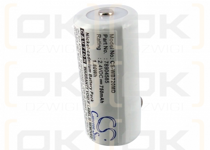 Welch-Allyn 71500 / 78904585 750mAh Ni-CD 2.4V (Cameron Sino)