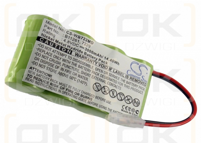 Welch-Allyn 12000 / B11261 3000mAh Ni-MH 4,8V (Cameron Sino)