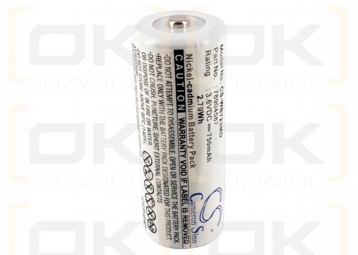 Welch-Allyn 72300 / 78904587 750mAh Ni-CD 3.6V (Cameron Sino)