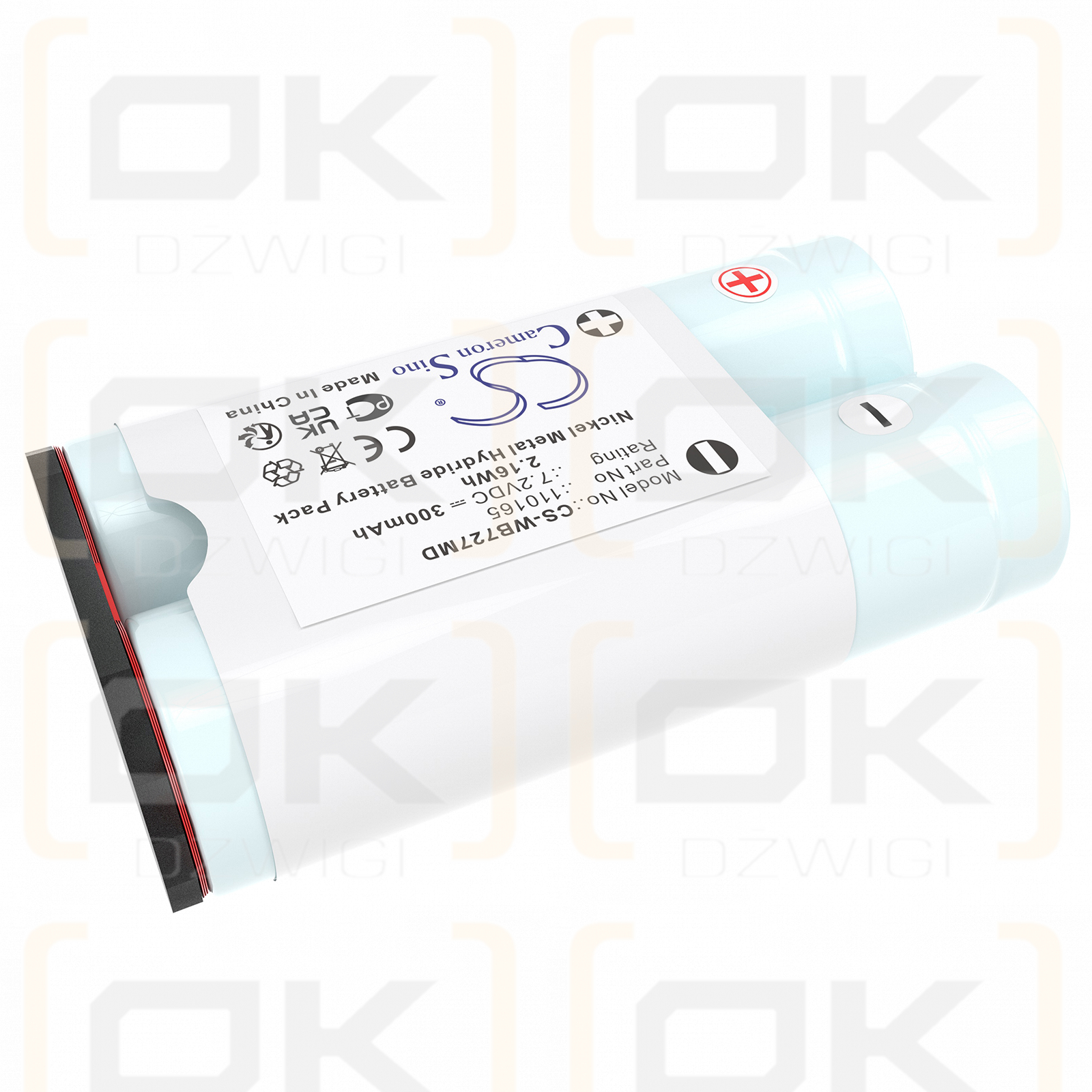 Welch-Allyn MicroTymp 1 / 110165 300mAh Ni-MH 7.2V (Cameron Sino)