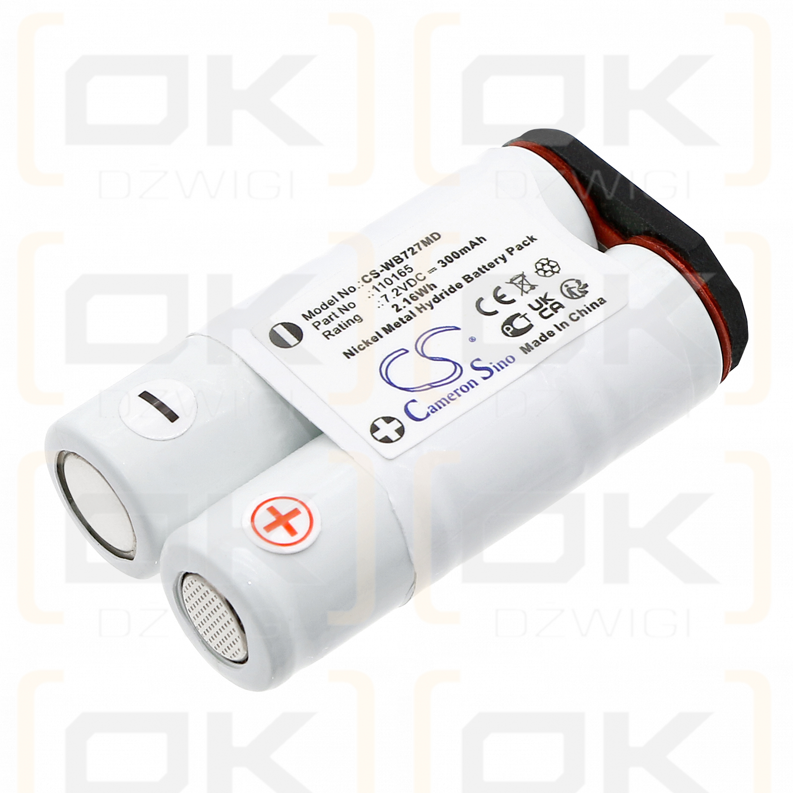 Welch-Allyn MicroTymp 1 / 110165 300mAh Ni-MH 7.2V (Cameron Sino)