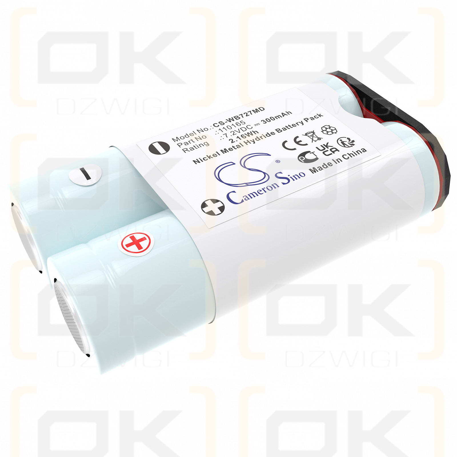 Welch-Allyn MicroTymp 1 / 110165 300mAh Ni-MH 7.2V (Cameron Sino)