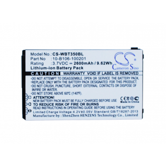 Widefly BT350 / 10-B106-100201 Batería de iones de litio de 2600 mAh y 3,7 V (Cameron Sino)
