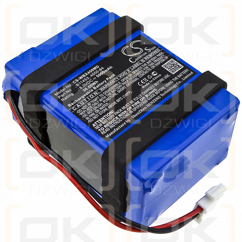 Paquete de baterías recargables Welch-Allyn 45MTO / B11453 5000mAh 6.0V (Cameron Sino)