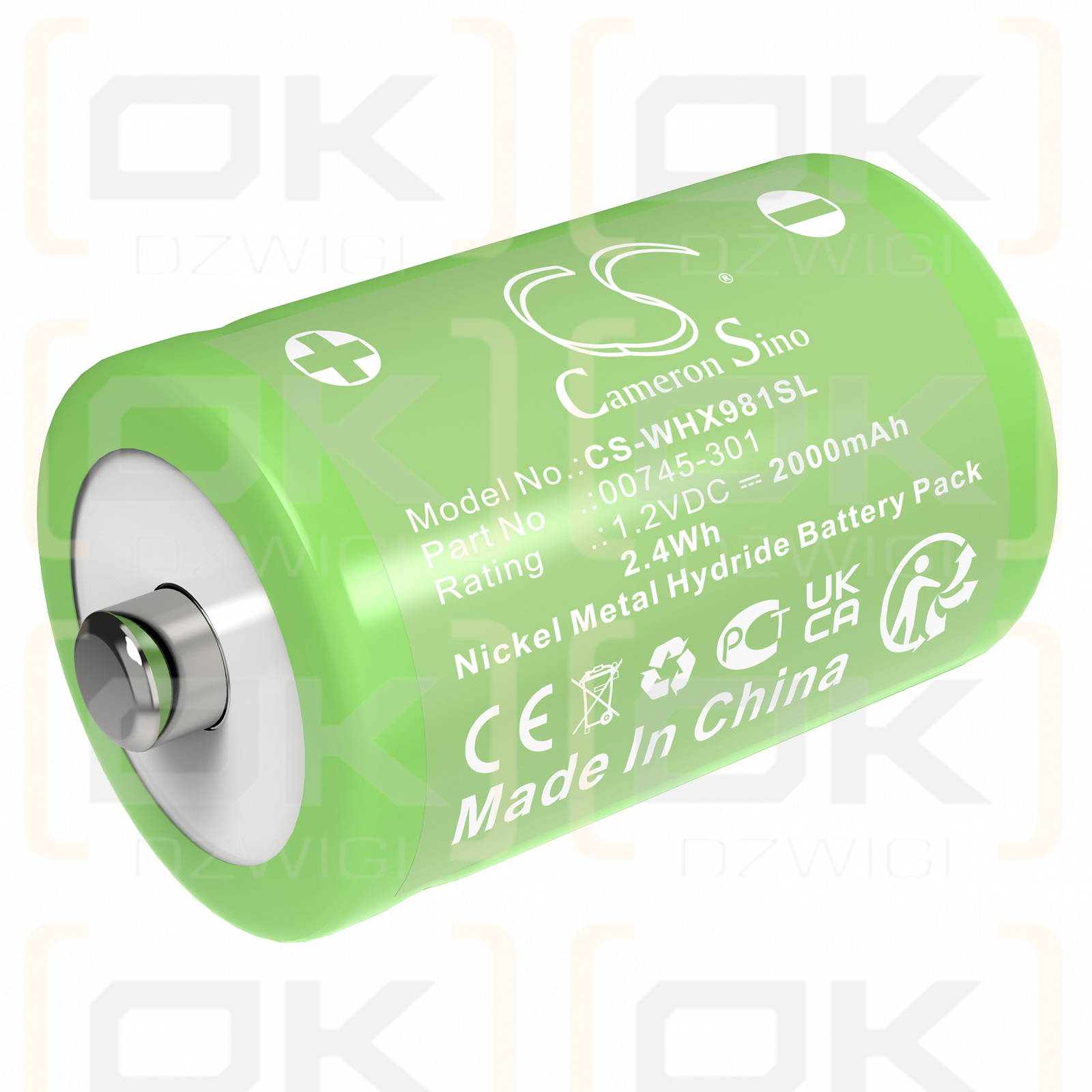 Wahl 9940 / 00745-301 2000mAh Ni-MH 1.2V (Cameron Sino)
