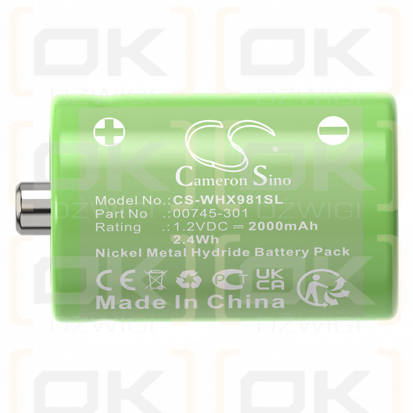 Wahl 9940 / 00745-301 2000mAh Ni-MH 1.2V (Cameron Sino)