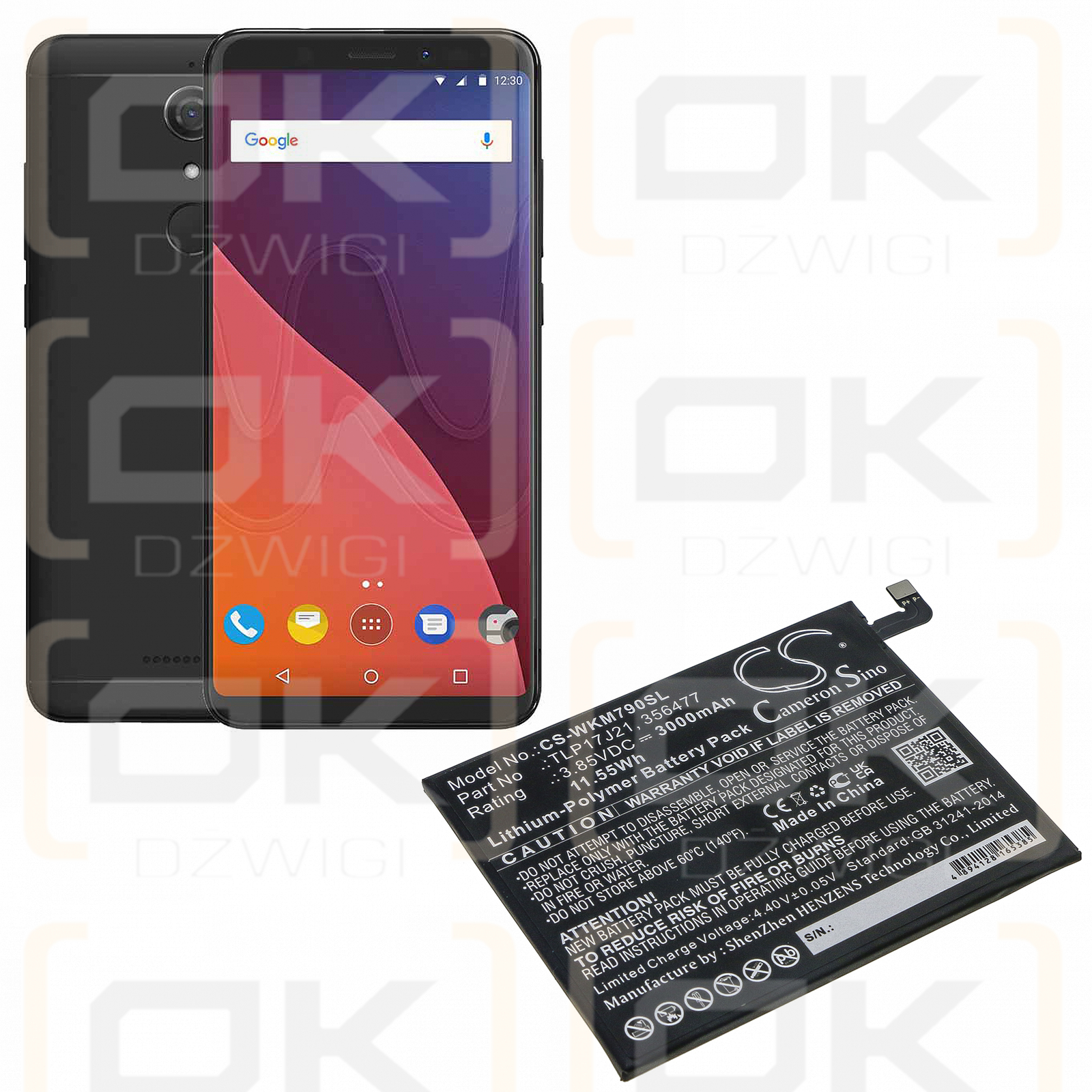 Wiko M1790 / TLP17J21 3000mAh Li-Polymer 3.85V (Cameron Sino)