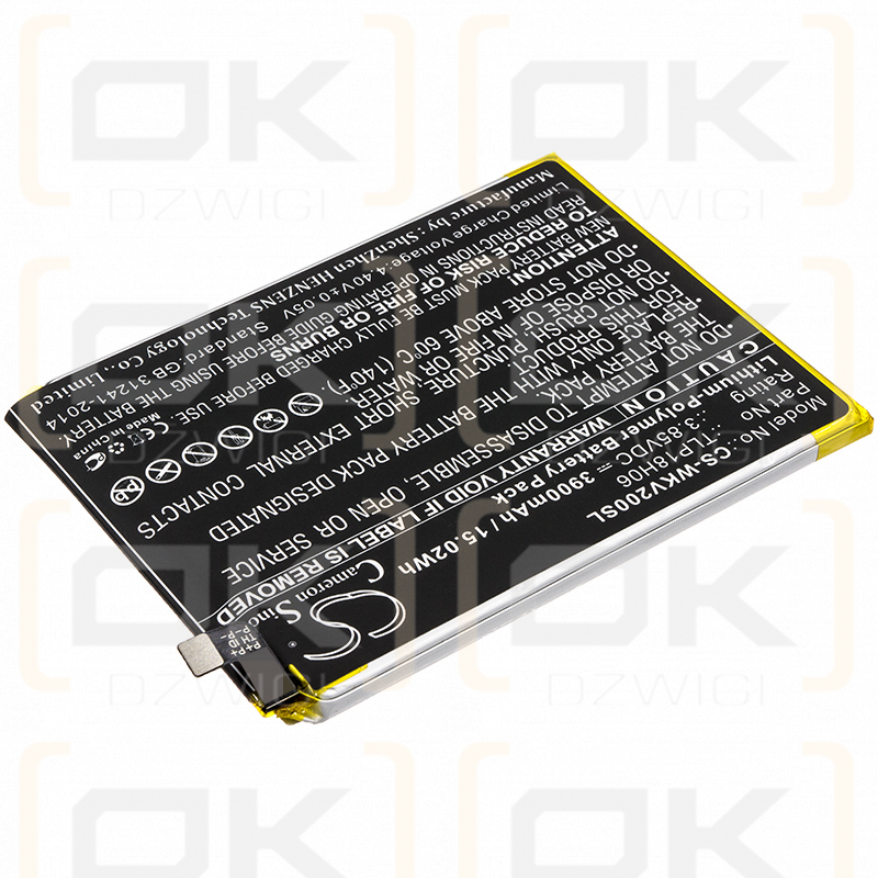 Wiko M2354 / TLP18H06 3900mAh Li-Polymer 3.85V (Cameron Sino)