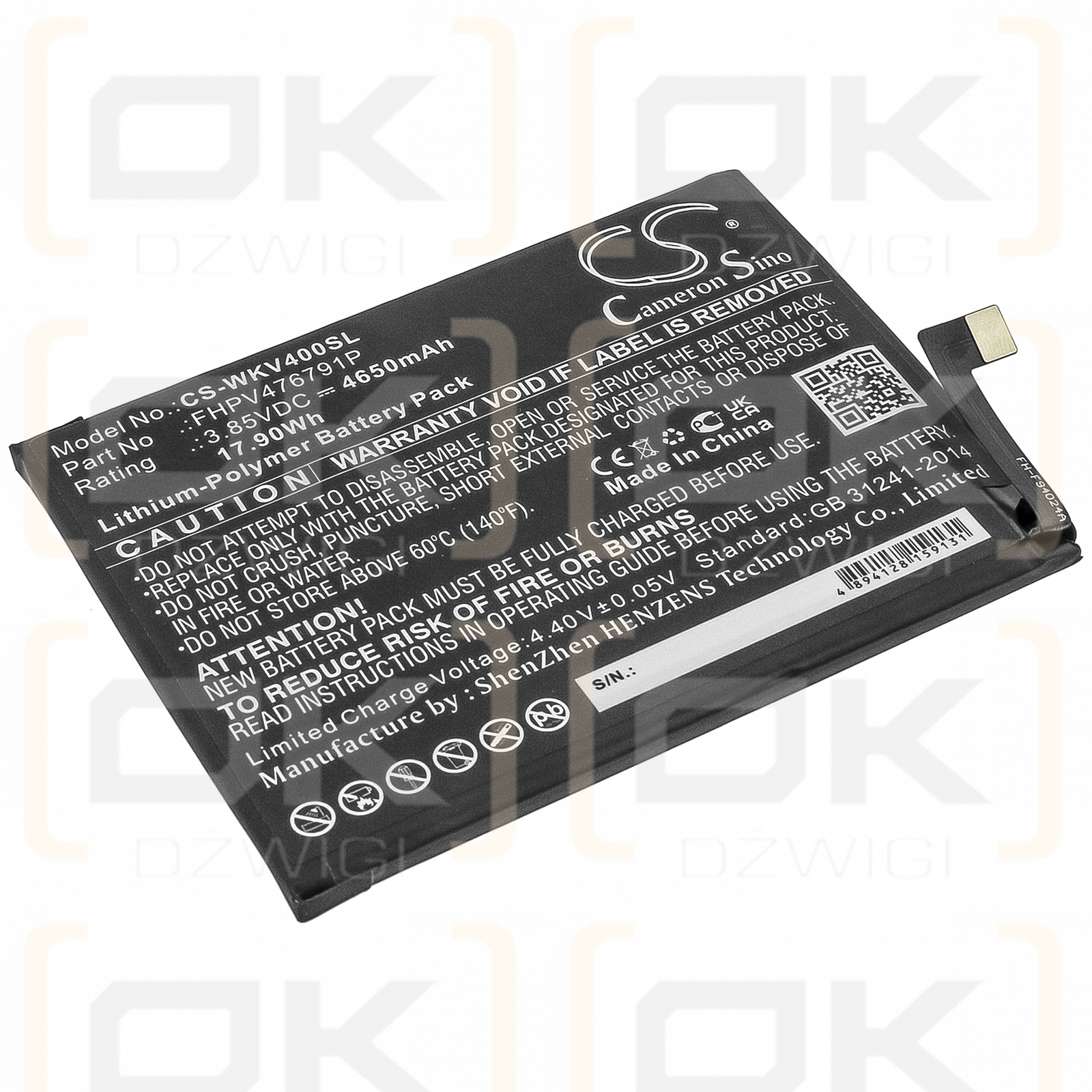 Wiko Power U10 / FHPV476791P 4650mAh Li-Polymer 3.85V (Cameron Sino)