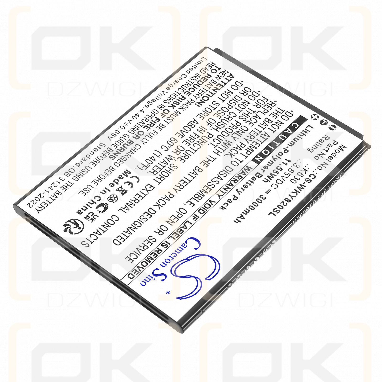 Wiko Y82 / K630 3000mAh Li-Polymer 3.85V (Cameron Sino)
