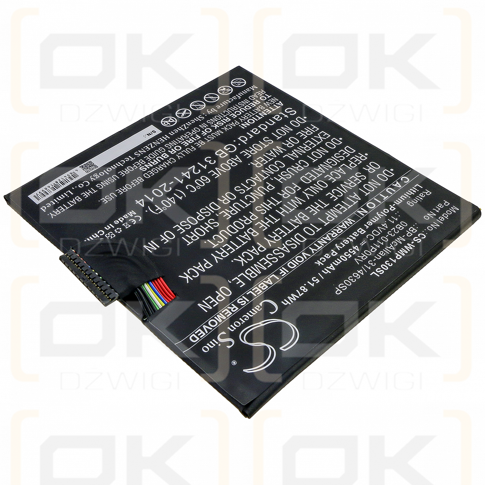 Wacom MobileStudio Pro 13 / 0B23-011P0RV 4550 mAh Polímero de litio 11,4 V (Cameron Sino)