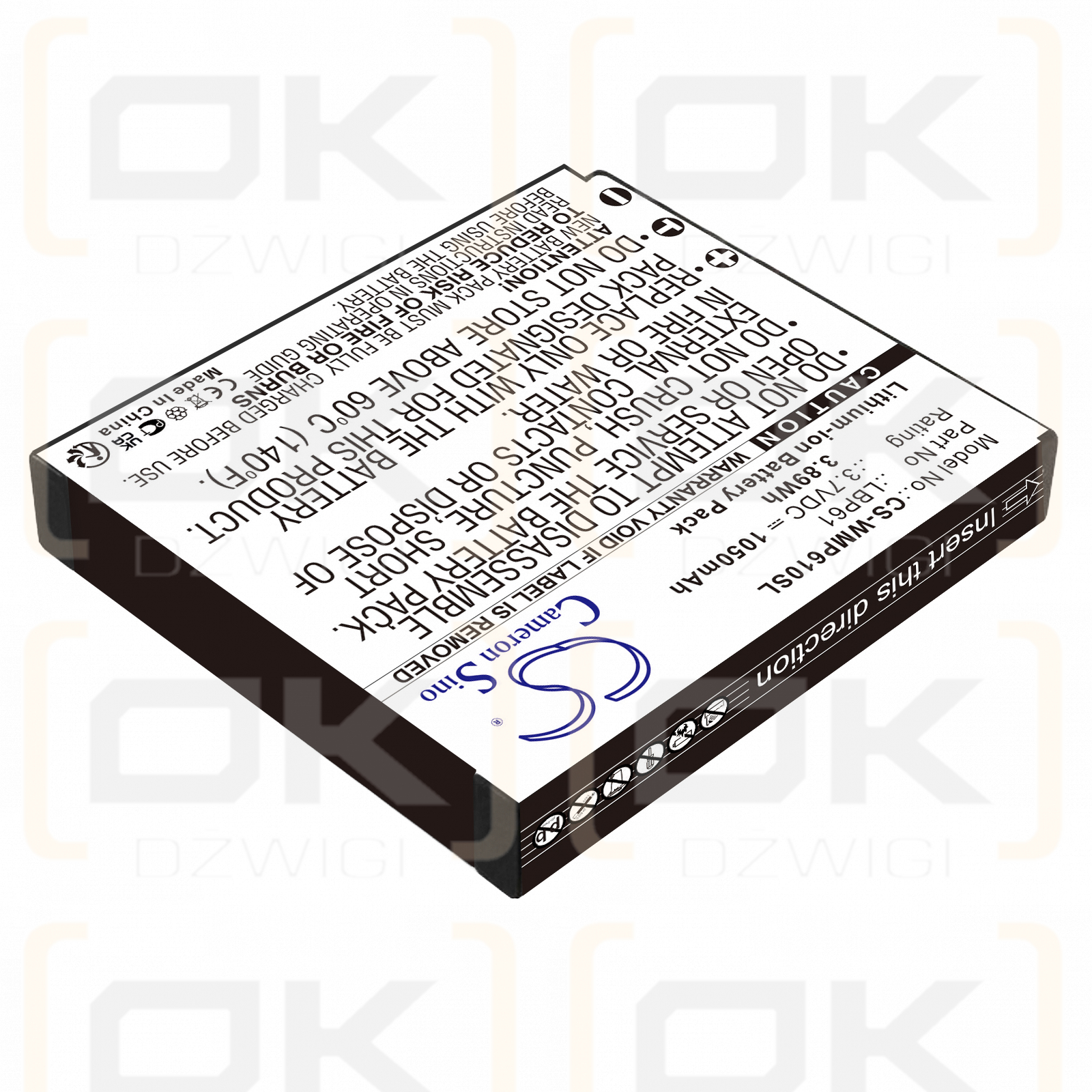 Wisycom MRP61 Transmitter / LBP61 1050mAh Li-ion 3.7V (Cameron Sino)