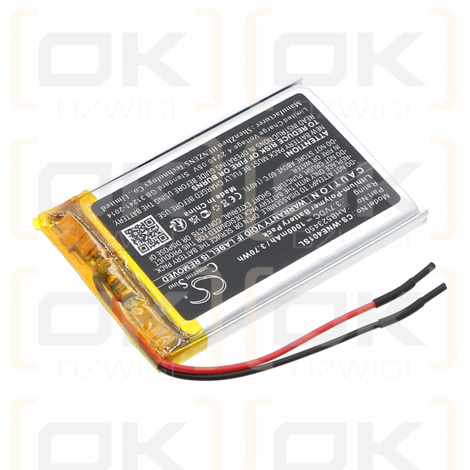 Weenect Silber WE401 / AHB523450 1000mAh Li-Polymer 3.7V (Cameron Sino)