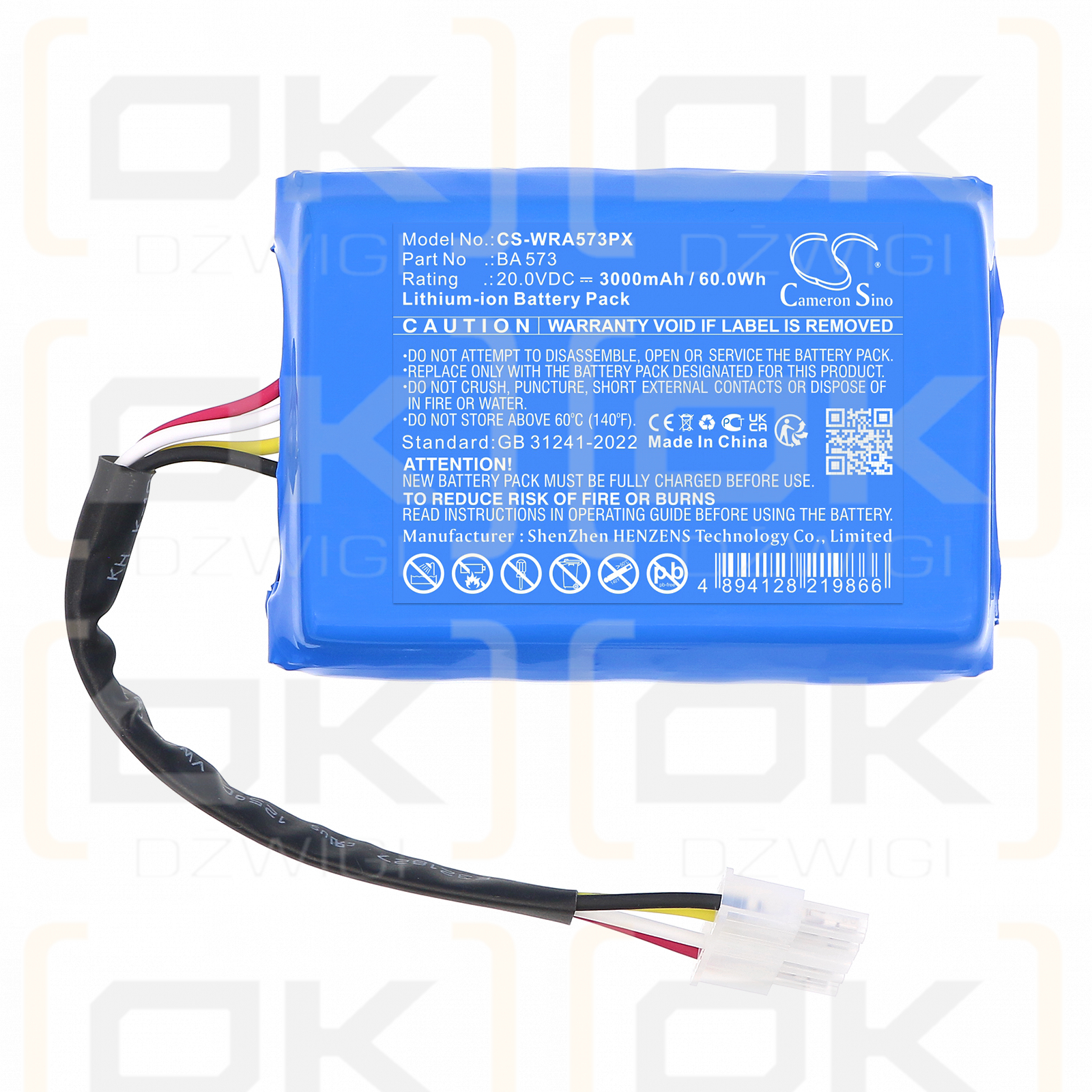 Mowox RM 900 WiU-SC / BA 573 3000mAh Li-ion 20.0V (Cameron Sino)