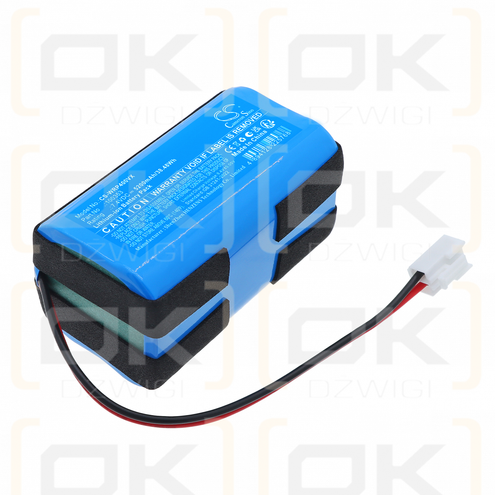 Limpiador de piscinas robot WetRuner / 100353 5200 mAh Li-ion 7,4 V (Cameron Sino)