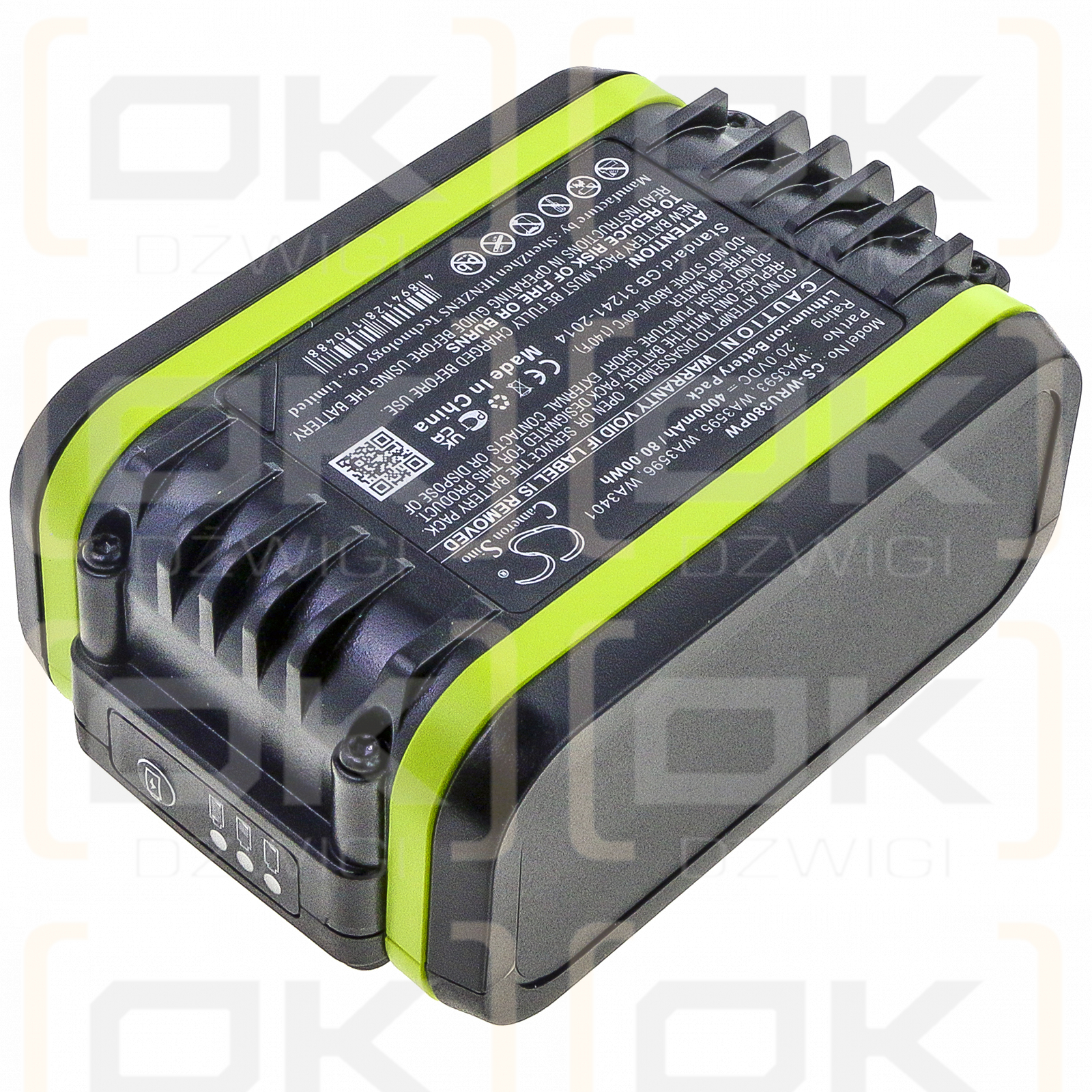 Worx WU172 / WA3593 4000 mAh Li-Ion 20,0 V (Cameron Sino)