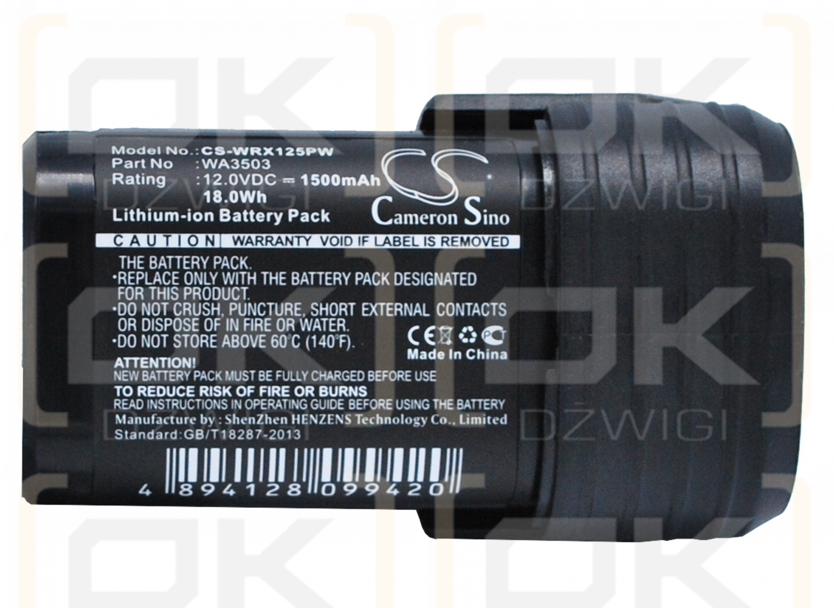 Worx WX382.6 / WA3503 1500mAh Li-ion 12.0V (Cameron Sino)