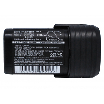 Worx WX677.7 / WA3503 2000 mAh Li-Ion 12,0 V (Cameron Sino)