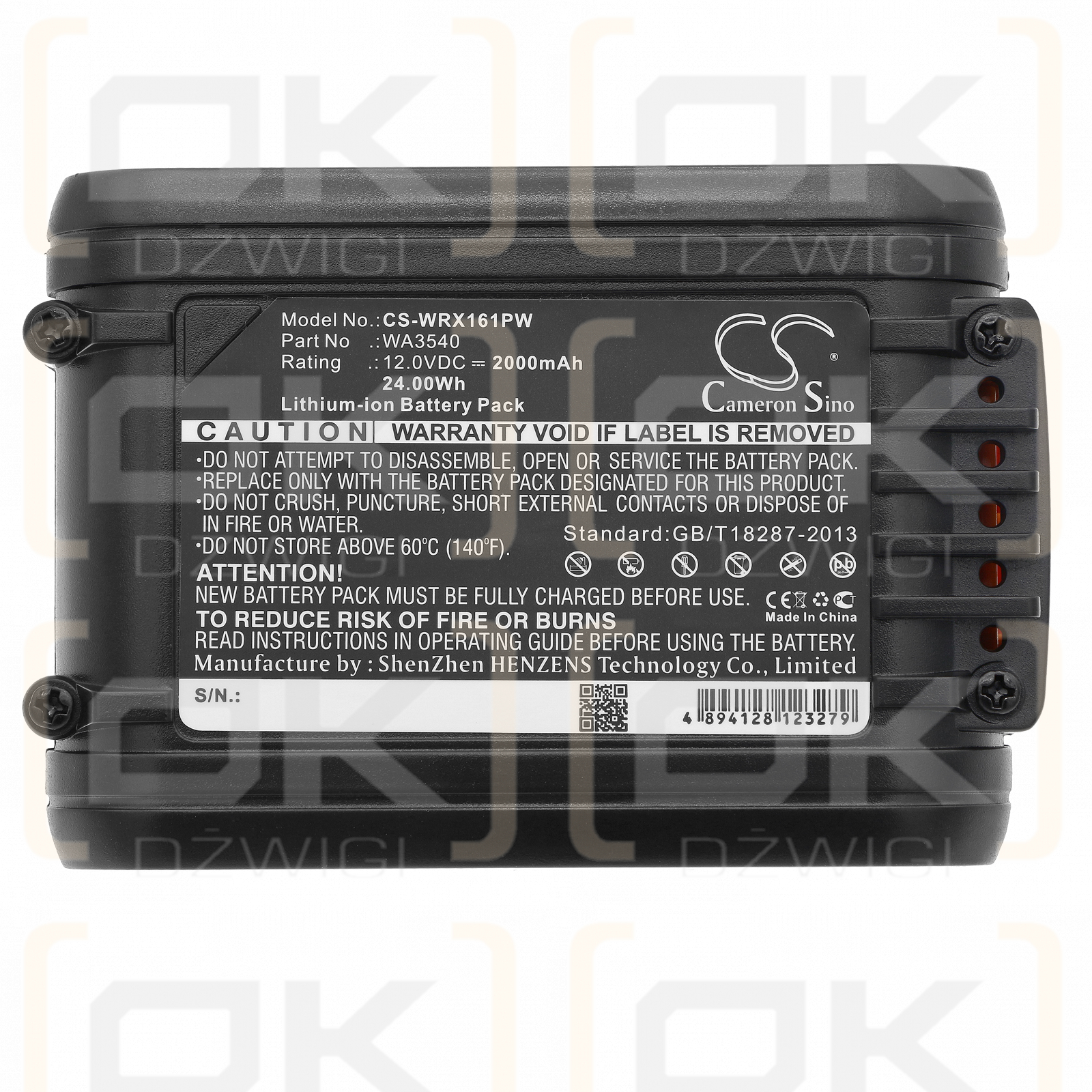 Worx WU161 / WA3540 2000mAh Li-ion 12.0V (Cameron Sino)