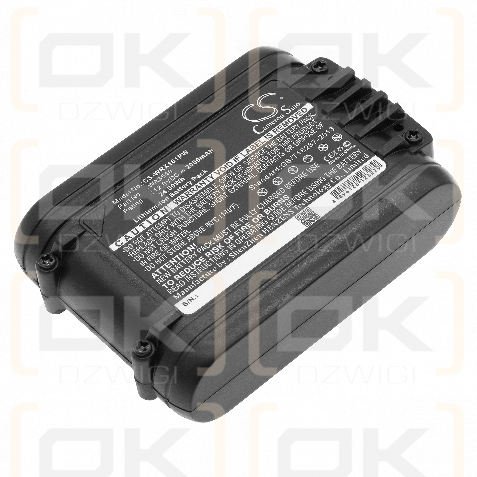 Worx WU161 / WA3540 2000mAh Li-ion 12.0V (Cameron Sino)