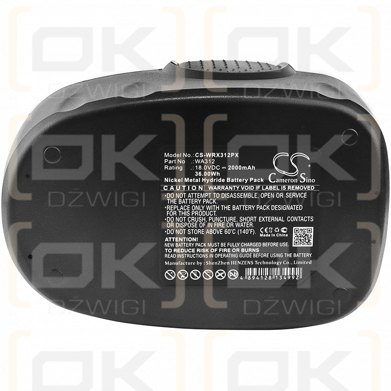 Worx WG901 / WA3127 2000mAh Ni-MH 18.0V (Cameron Sino)