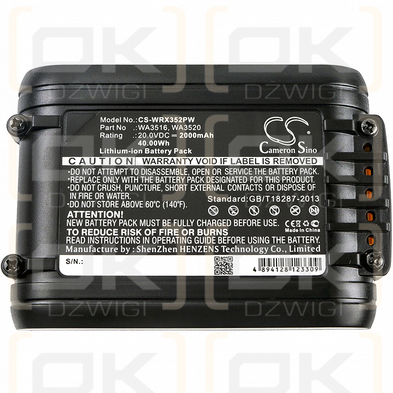 Worx RS2323 / WA3549.1 2000 mAh Li-Ion 20,0 V (Cameron Sino)