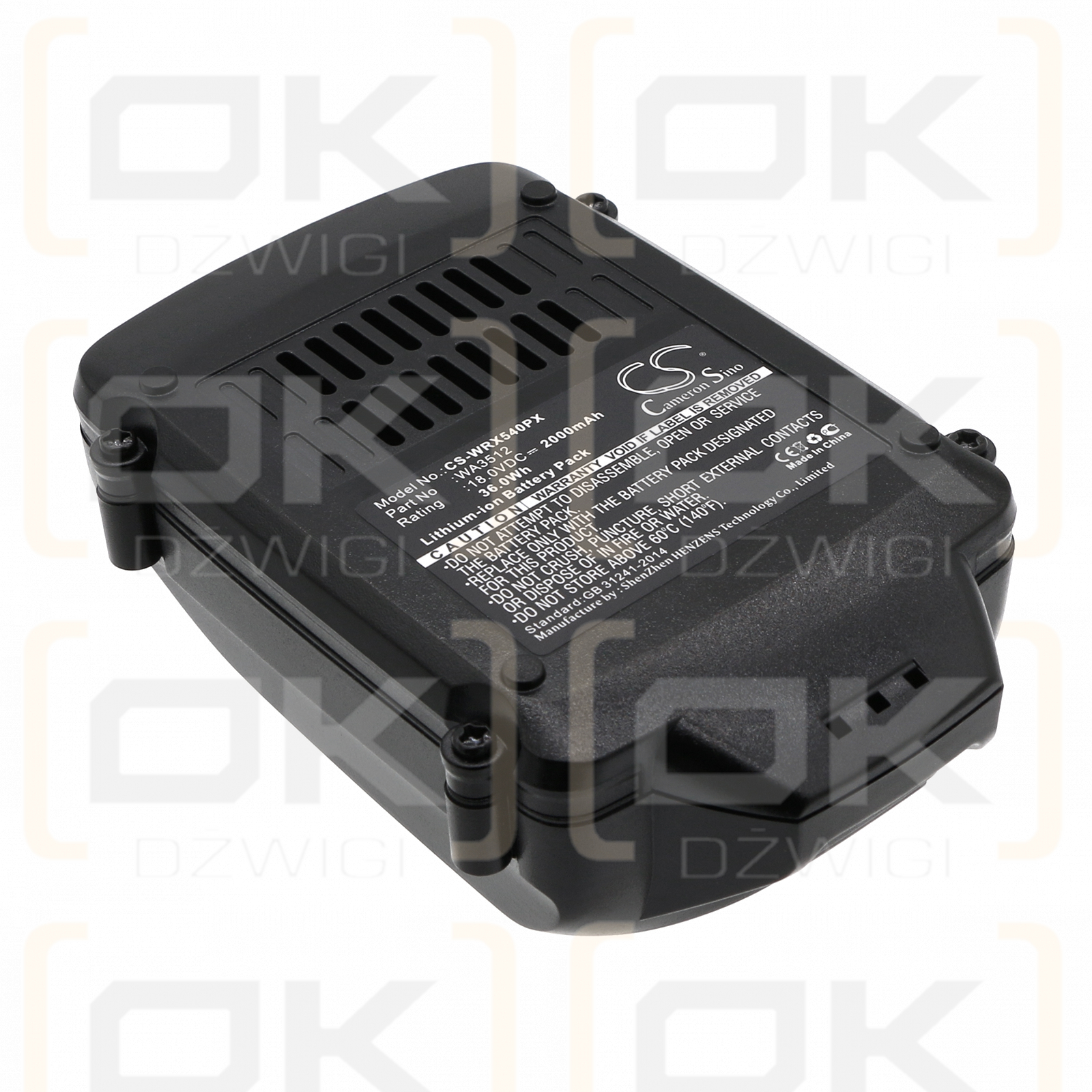 Worx WX502.1 / WA3551.1 2000 mAh Li-Ion 18,0 V (Cameron Sino)