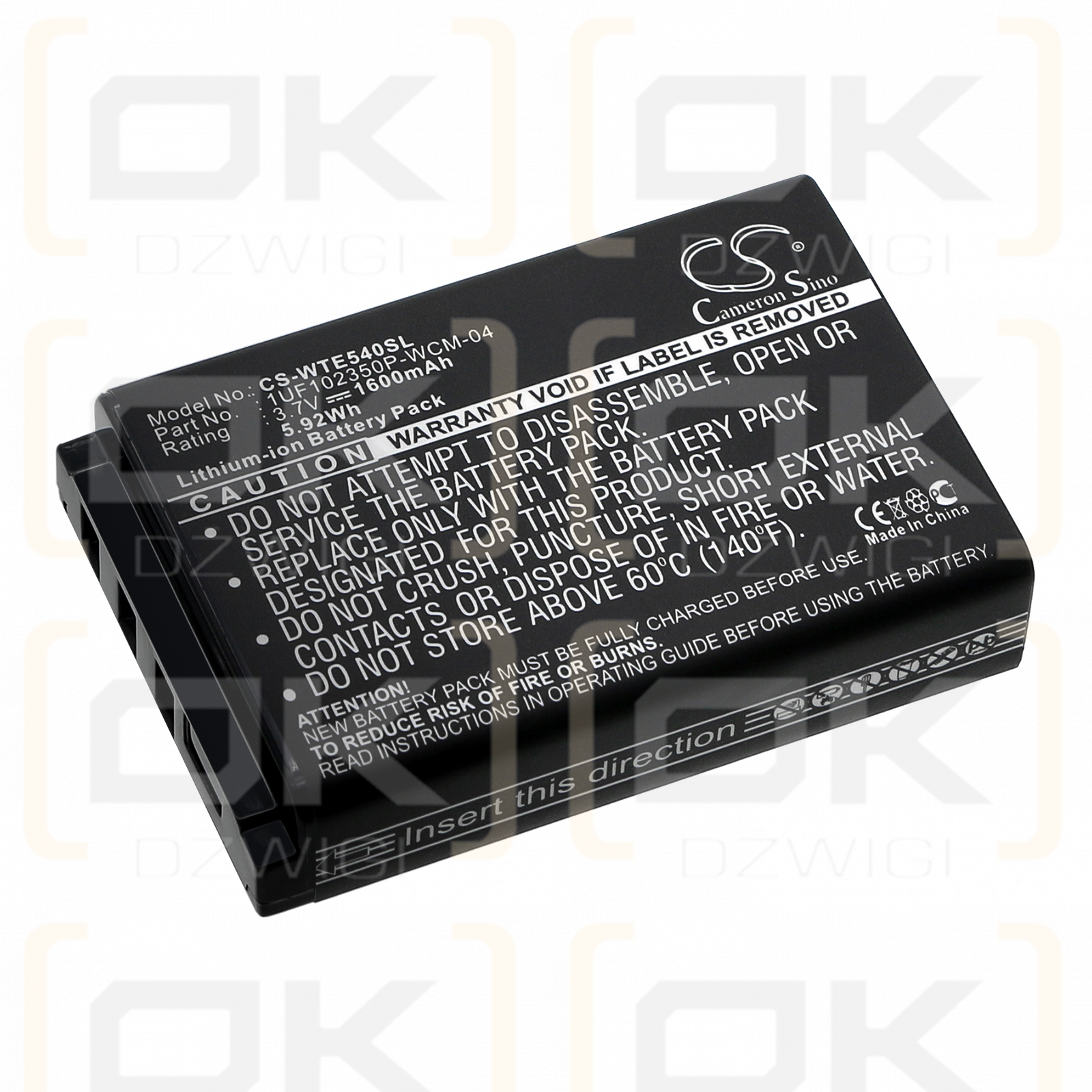 Wacom PTK-540WL-EN / ACK-40203 1600mAh Li-ion 3.7V (Cameron Sino)