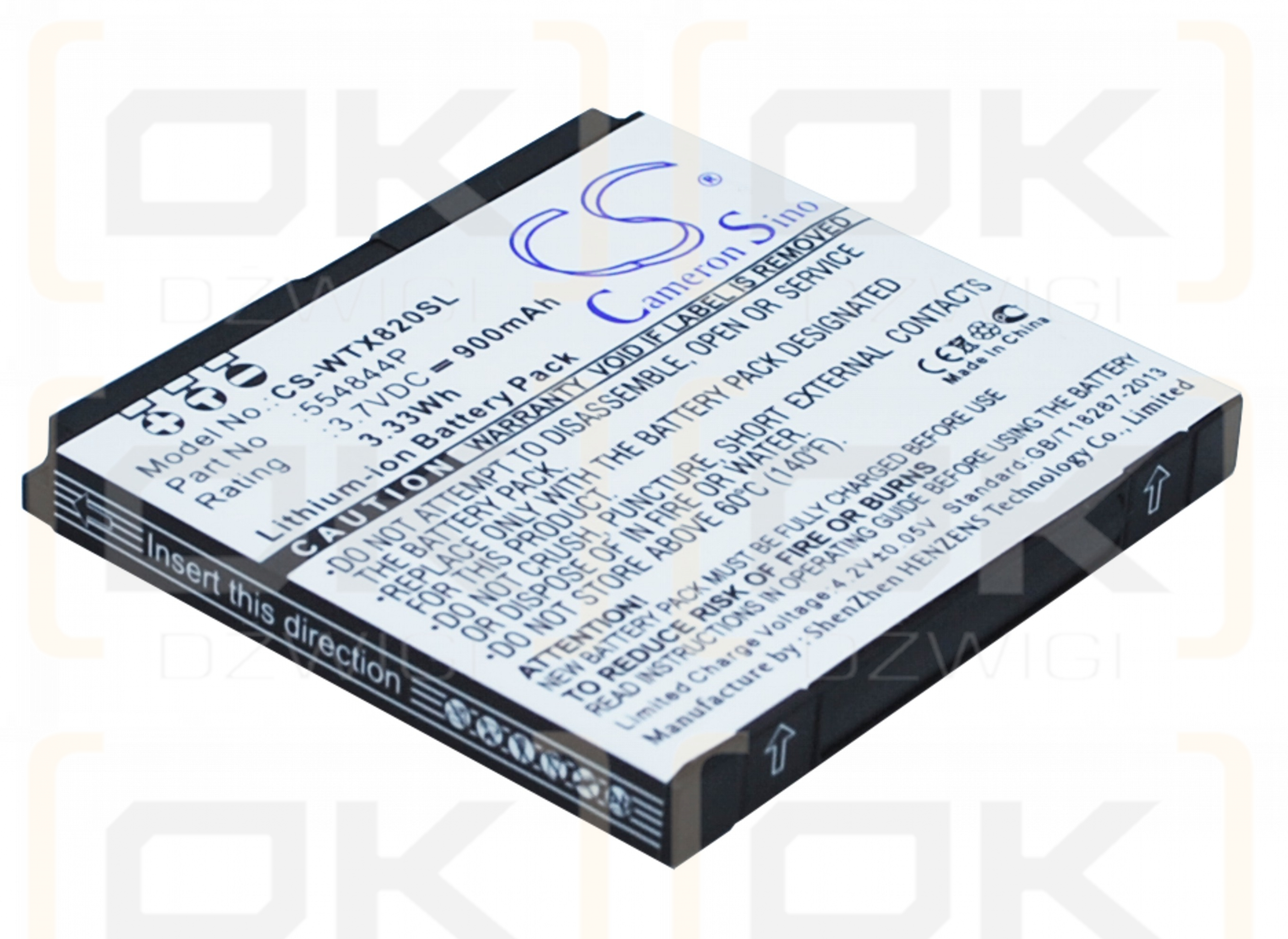 Wayteq X850 / 554844P 800 mAh Li-Ion 3,7 V (Cameron Sino)