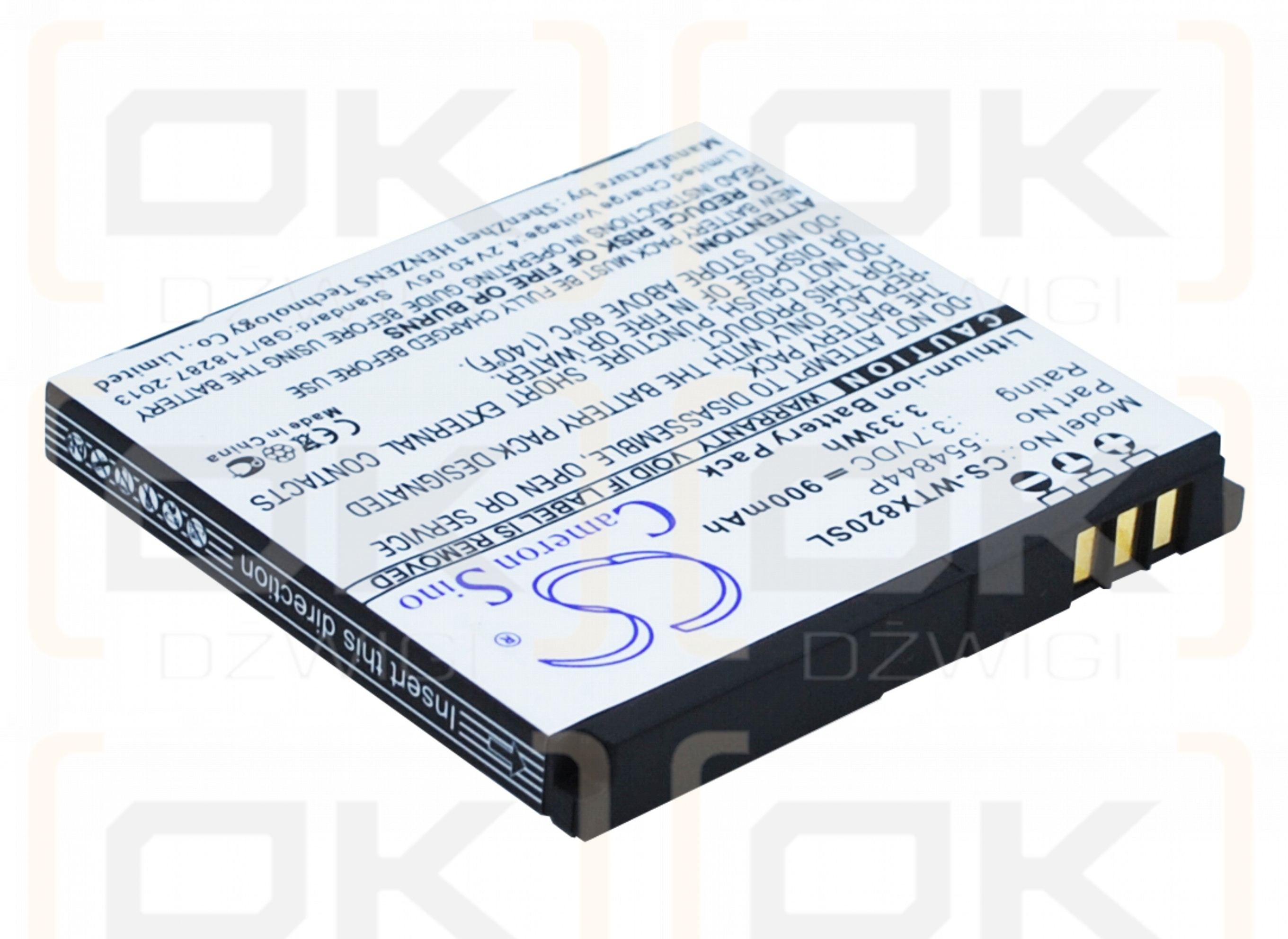 Wayteq X850 / 554844P 800 mAh Li-Ion 3,7 V (Cameron Sino)