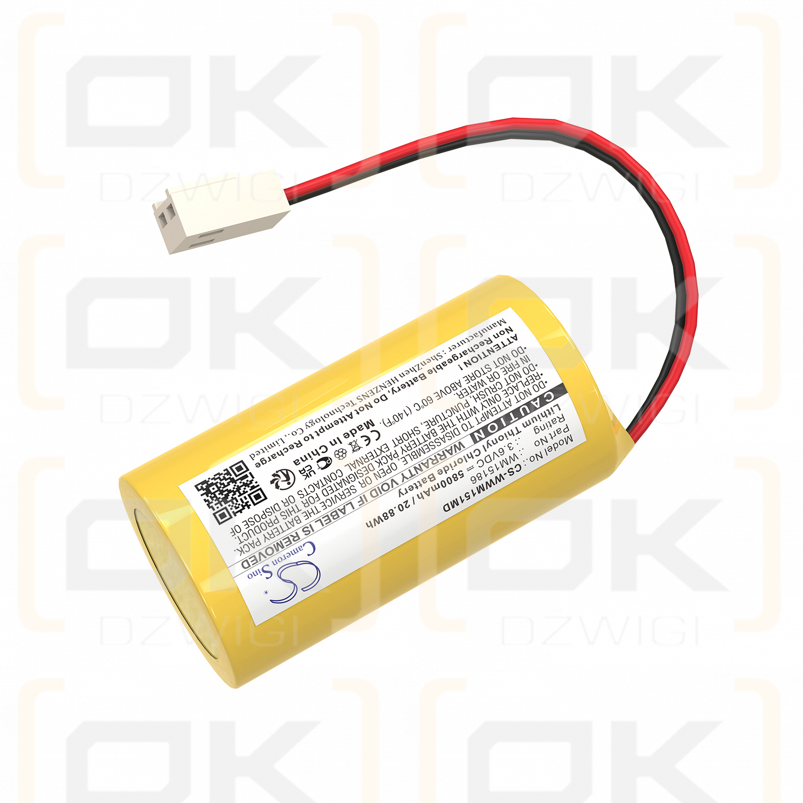 WEINMANN MEDUMAT / 88888696 5800 mAh Li-SOCl2 3,6 V (Cameron Sino)