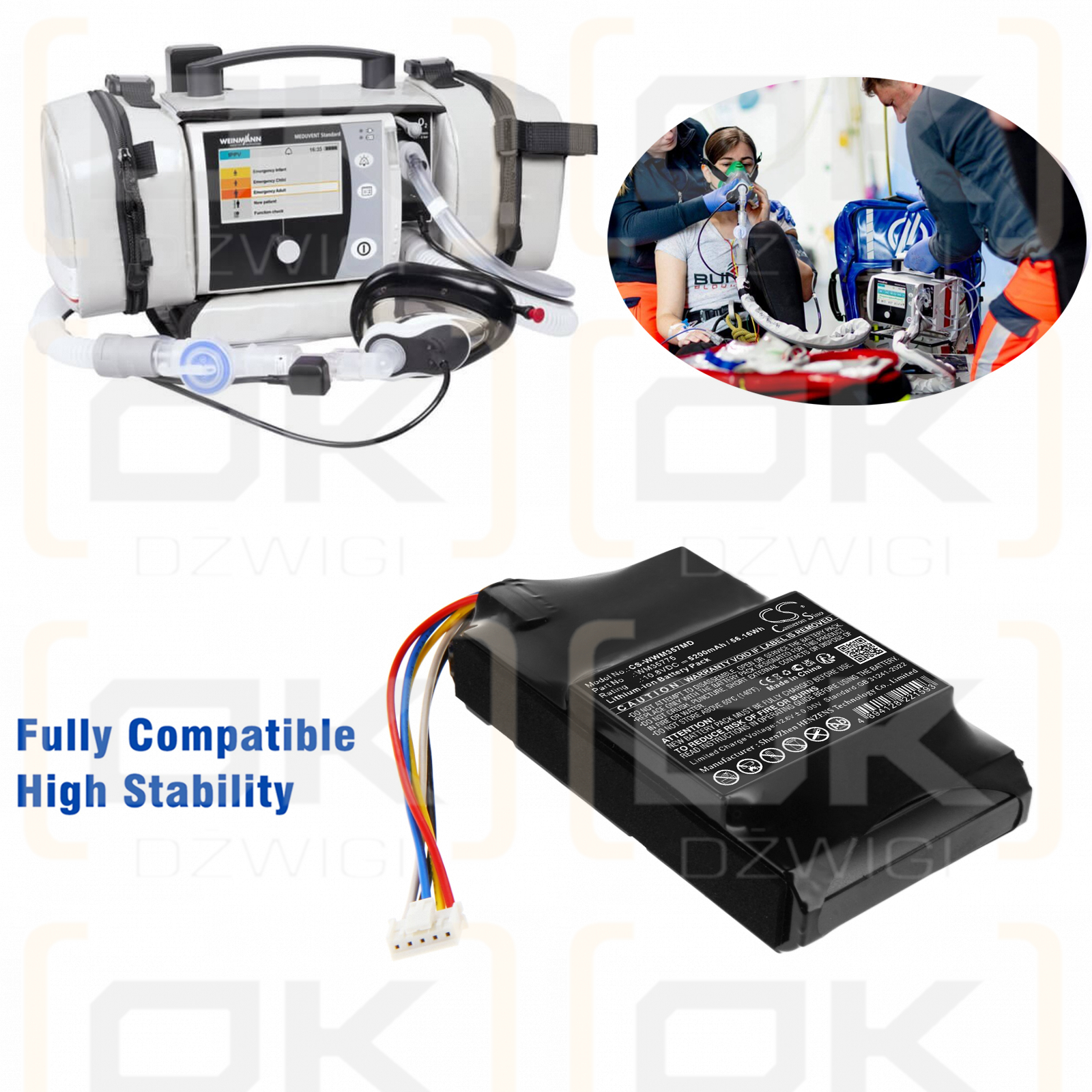 Weinmann Meduvent Standard / PA-L2124.K001 5200mAh Li-ion 10.8V (Cameron Sino)
